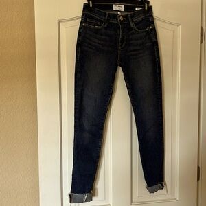 Frame denim Le Skinny dark blue straight leg Size 25
